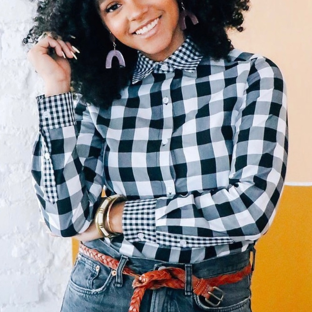 NEW* Bollie Brand | Black & white button up